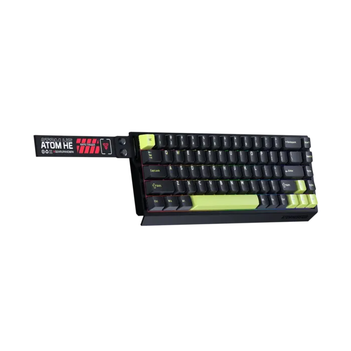 FANTECH ATOM HE68 MK811 Wired Magnetic Gaming Keyboard – Emerald Switch, 8000Hz, 68 Keys (black-green)