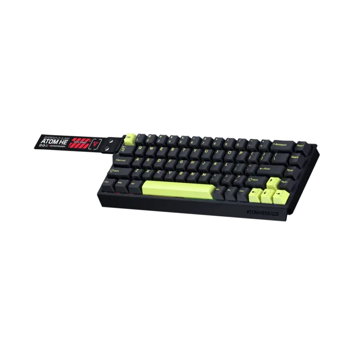 FANTECH ATOM HE68 MK811 Wired Magnetic Gaming Keyboard – Emerald Switch, 8000Hz, 68 Keys (black-green)